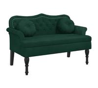 vidaXL Banc avec coussins 120,5x65x75 cm velours vert foncé