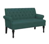 vidaXL Banc avec dossier 120x62x75,5 cm tissu vert foncé