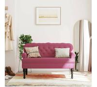 Vidaxl Banc Avec Dossier Bordeaux 119,5x64,5x75 Cm Velours Multicolore