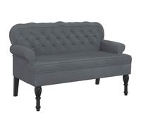 vidaXL Banc avec Dossier, Canapé avec Accoudoir, Banquette avec Pieds en Bois, Siège de Salon Salle de Séjour, Moderne, Gris 372157