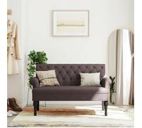 vidaXL Banc avec dossier 120x62x75,5 cm tissu marron foncé