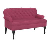 Vidaxl Banc Avec Dossier Bordeaux 119,5x64,5x75 Cm Velours Multicolore