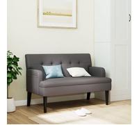 vidaXL Banc avec dossier Banquette moderne 112x65,5x75 cm similicuir pieds en bois Gris 372151