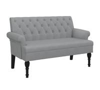 Vidaxl Banc Avec Dossier Gris Clair 120x62x75,5 Cm Tissu Gris