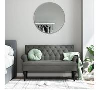 vidaXL Banc avec dossier 120 x 62 x 75,5 cm tissu gris foncé pieds en bois 372121