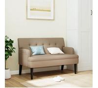 vidaXL Banc avec dossier en similicuir cappuccino 112x65,5x75 cm 372152