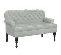 vidaXL Banc avec Dossier, Canapé avec Accoudoir, Banquette avec Pieds en Bois, Siège de Salon Salle de Séjour, Moderne, Gris 372156