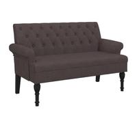 vidaXL Banc avec dossier 120x62x75,5 cm tissu marron foncé