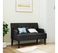 Vidaxl Banc Avec Dossier Noir 112x65,5x75 Cm Similicuir Multicolore