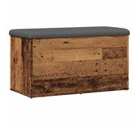 vidaXL – Banc de rangement Vieux bois 82×42×45 cm – Bois d'ingénierie – Marron