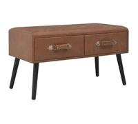 vidaXL Banc avec Tiroirs Banc d'Entrée Banc de Couloir Banc de Rangement Stockage Table de Chevet Table Basse Maison Marron 277077