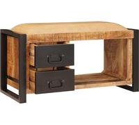 vidaXL Banc avec tiroirs Marron 80 x 35 x 40 cm Bois massif Mango