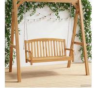 vidaXL Banc Balançoire 114 x 61 x 61,5 cm Bois de teck massif Naturel 42030018