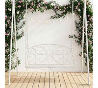 Vidaxl Banc Balançoire Acier 105,5 X 61 X 56 Cm Blanc Antique