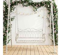 Vidaxl Banc Balançoire Acier 109 X 75 X 59 Cm Blanc Antique
