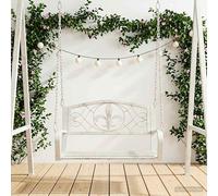 Vidaxl Banc Balançoire Acier 71,5 X 59 X 55 Cm Blanc Antique
