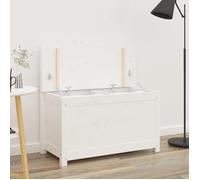 vidaXL Banc de rangement 823550 – Bois avec dossier et coffre, style moderne