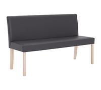Banc 139,5 Cm Gris Similicuir Gris