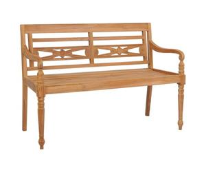 vidaXL Banc Batavia 120 cm Teck