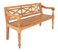 Bois d'Acajou Massif Banc Batavia 123 cm Marron Clair Meuble Salon vidaXL