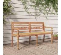 vidaXL Banc Batavia 150 cm Bois massif de teck 319147 Jaune G