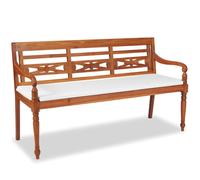 Vidaxl Banc Batavia Avec Coussin 150 Cm Teck