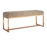 vidaXL Banc Beige 110x36x45 cm Velours