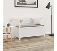 Vidaxl Banc Blanc 107x45x75,5 Cm Bois De Sapin Solide