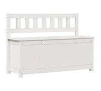 vidaXL Banc Blanc 110x41x76,5 cm Bois de pin Massif
