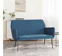 vidaXL Banc Bleu 108x79x79 cm Velours Bleu G