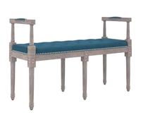 vidaXL Banc Bleu 110x40x70 cm Velours, siège, siège de Banc, Banc d'intérieur, Banc d'entrée, Banc de Chambre à Coucher, Chaise de Banc