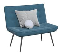 Vidaxl Banc Bleu 110x74x84 Cm Velours