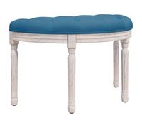 Vidaxl Banc Bleu 81,5x41x49 Cm Velours Multicolore