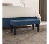 vidaXL Banc Velours Bleu foncé 70 x 30 x 30 cm