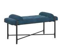 vidaXL Banc capitonné à Boutons avec Coussins Bleu 110 x 40 x 46 cm, Banc Modern et rectangulaire capitonné pour Chambre, Salon, Couloir, Salle à Manger, Assise intérieure Confortable