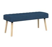 vidaXL Banc capitonné Canal Bleu 110 x 40 x 46 cm Tissu, Banc rectangulaire Moderne, Assise capitonnée, Meuble Chic pour Salon, Salle à Manger et Couloir