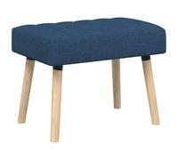 vidaXL Banc capitonné Canal Bleu 60 x 40 x 45 cm Tissu