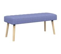 vidaXL Banc capitonné Canal Bleu Denim 110 x 40 x 46 cm Tissu, Banc rectangulaire Moderne, Assise capitonnée, Meuble Chic pour Salon, Salle à Manger et Couloir