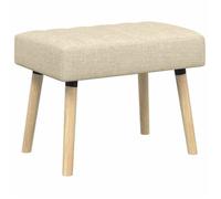 vidaXL Banc capitonné canal Crème 60 x 40 x 45 cm Tissu 42038466