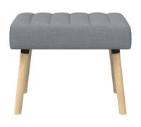 vidaXL Banc capitonné canal Gris clair 60 x 40 x 45 cm Tissu