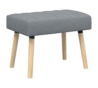 vidaXL Banc capitonné Canal Gris Clair 60 x 40 x 45 cm Tissu, Banc rectangulaire Moderne, Assise capitonnée, Meuble Chic pour Salon, Salle à Manger et Couloir