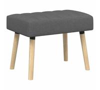 vidaXL Banc capitonné Canal Gris foncé 60 x 40 x 45 cm Tissu, Banc rectangulaire Moderne, Assise capitonnée, Meuble Chic pour Salon, Salle à Manger et Couloir