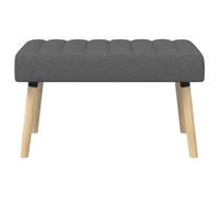 vidaXL Banc capitonné canal Gris foncé 80 x 40 x 46 cm Tissu