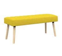 vidaXL Banc capitonné Canal Jaune Clair 110 x 40 x 46 cm Tissu, Banc rectangulaire Moderne, Assise capitonnée, Meuble Chic pour Salon, Salle à Manger et Couloir