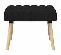 vidaXL Banc capitonné canal Noir 60 x 40 x 45 cm Tissu