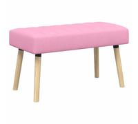 vidaXL Banc capitonné Canal Rose 80 x 40 x 46 cm Tissu, Banc rectangulaire Moderne, Assise capitonnée, Meuble Chic pour Salon, Salle à Manger et Couloir