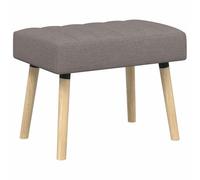 vidaXL Banc capitonné Canal Taupe 60 x 40 x 45 cm Tissu, Banc rectangulaire Moderne, Assise capitonnée, Meuble Chic pour Salon, Salle à Manger et Couloir