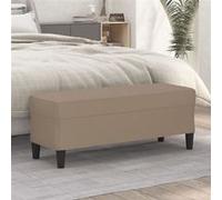 vidaXL Banc Cappuccino 100x35x41 cm Similicuir Marron G