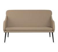 vidaXL Banc Cappuccino 110x76x80 cm Similicuir Marron G