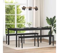 Vidaxl Banc Chêne Noir 160 X 35 X 45 Cm Bois D'ingénierie